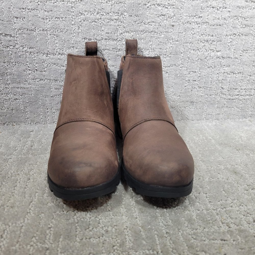 Sorel Emelie Women's Size US 9 Brown Leather Waterproof Round Toe Chelsea Boots - Picture 4 of 12